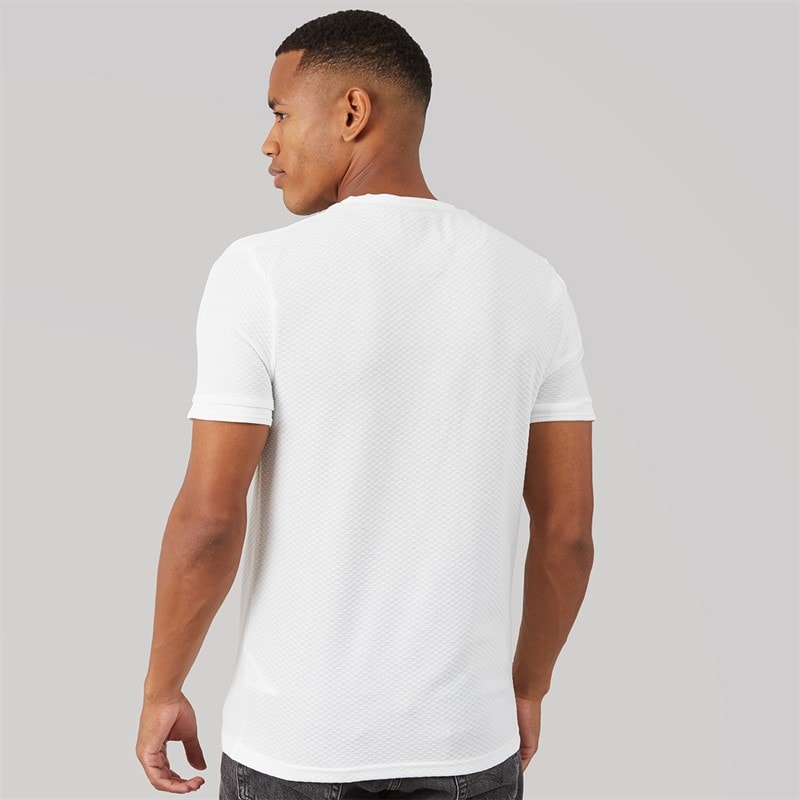 Brave Soul Herre Qunita Rund Hals T-Shirt Cream - Billede 2