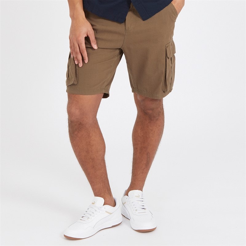 Brave Soul Herre Riverwood Cargo Shorts Kakigrøn