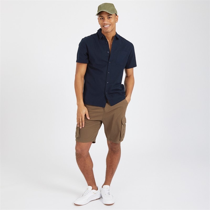 Brave Soul Herre Riverwood Cargo Shorts Kakigrøn - Billede 3