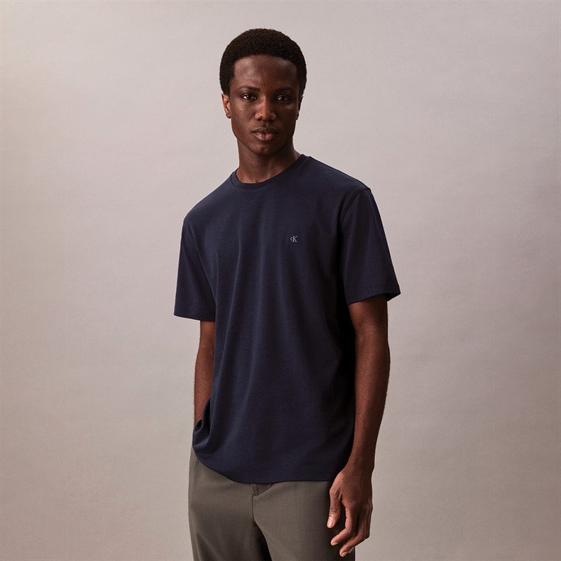 Calvin Klein Herre Supima Bryst T-Shirt Mørk Safir