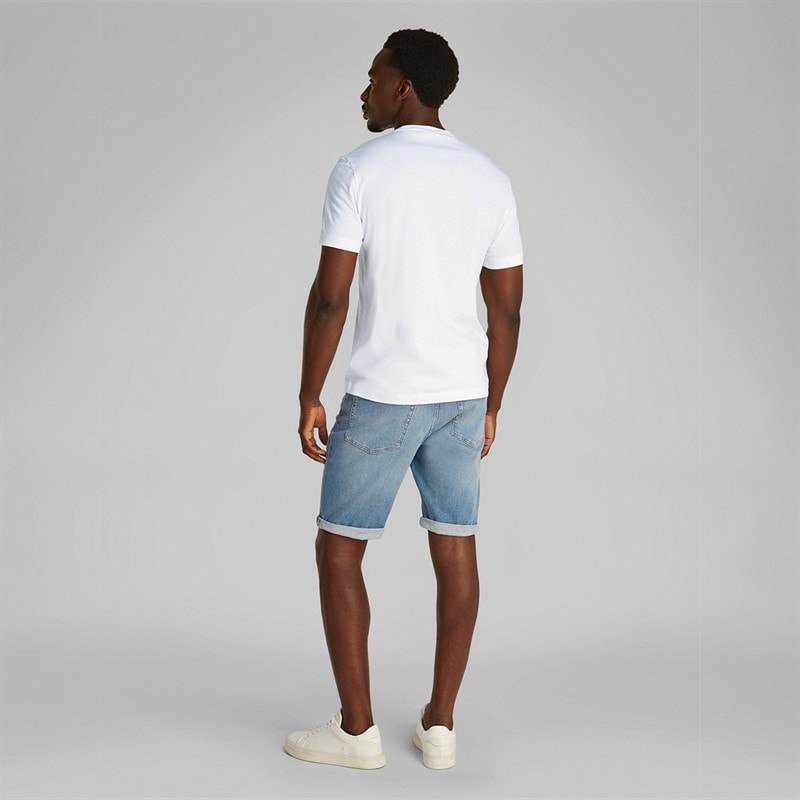 Calvin Klein Herre Logo T-Shirt Lys Hvid - Billede 4