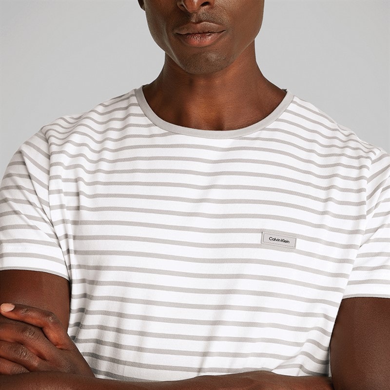 Calvin Klein Herre Slim Stribe T-Shirt K10K1141770K6 - Billede 2