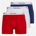 Calvin Klein Herre bomuld stretch tre boxer pak underbukser Hvid/Rød