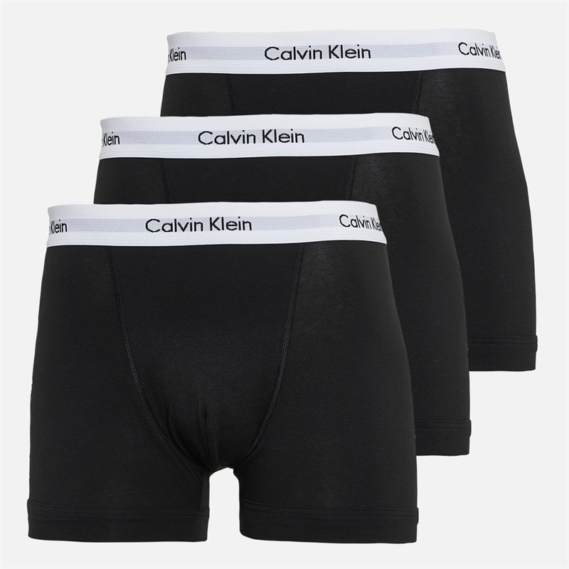 Calvin Klein Herre Bomuld Stretch Tre Pak Boxer Trusser Sort/Sort/Sort - Billede 1