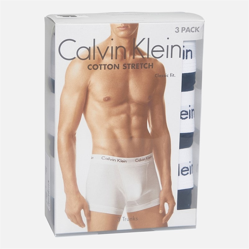 Calvin Klein Herre Bomuld Stretch Tre Pak Boxer Trusser Sort/Sort/Sort - Billede 2