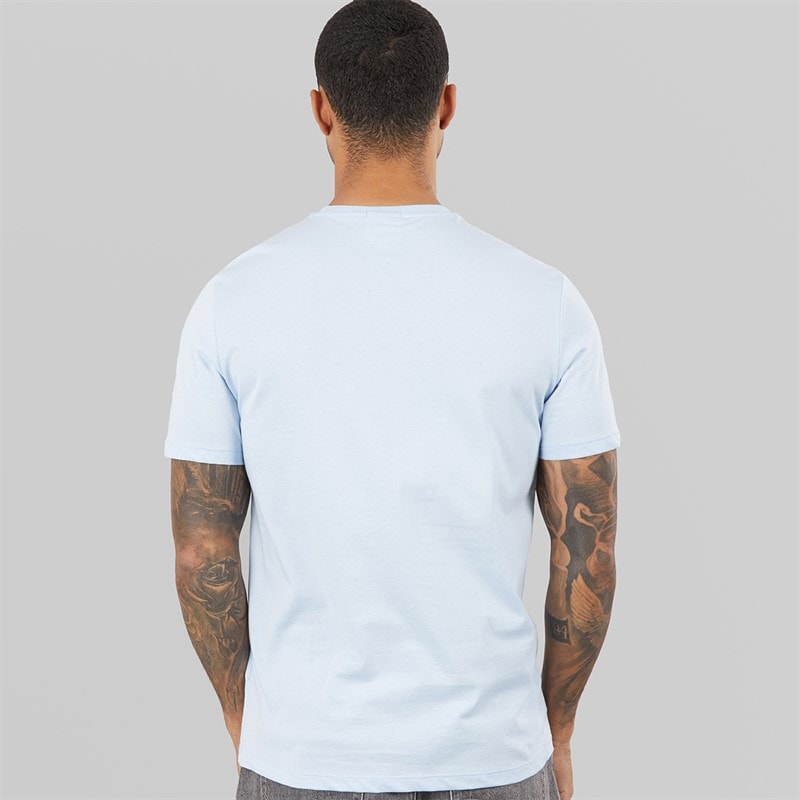 Calvin Klein Herre Micro Logo Crew Neck T-shirt Breezy Blue - Billede 2