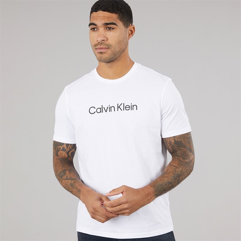Calvin Klein Herre Sport Grafisk T-shirt Bright White