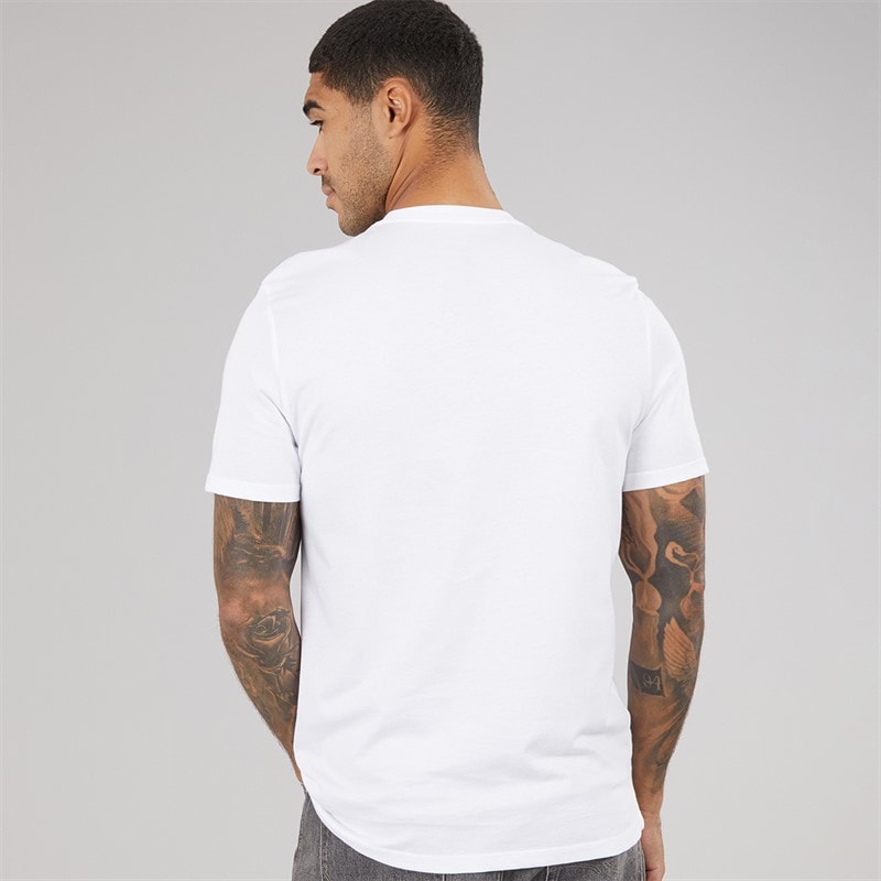 Calvin Klein Herre T-shirt med korte ærmer og distressed mono grafik Bright White - Billede 2