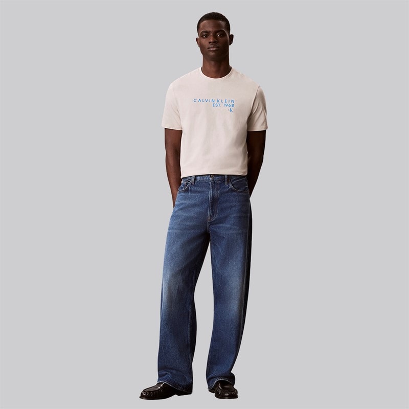 Calvin Klein Herre T-shirt Beige - Billede 3