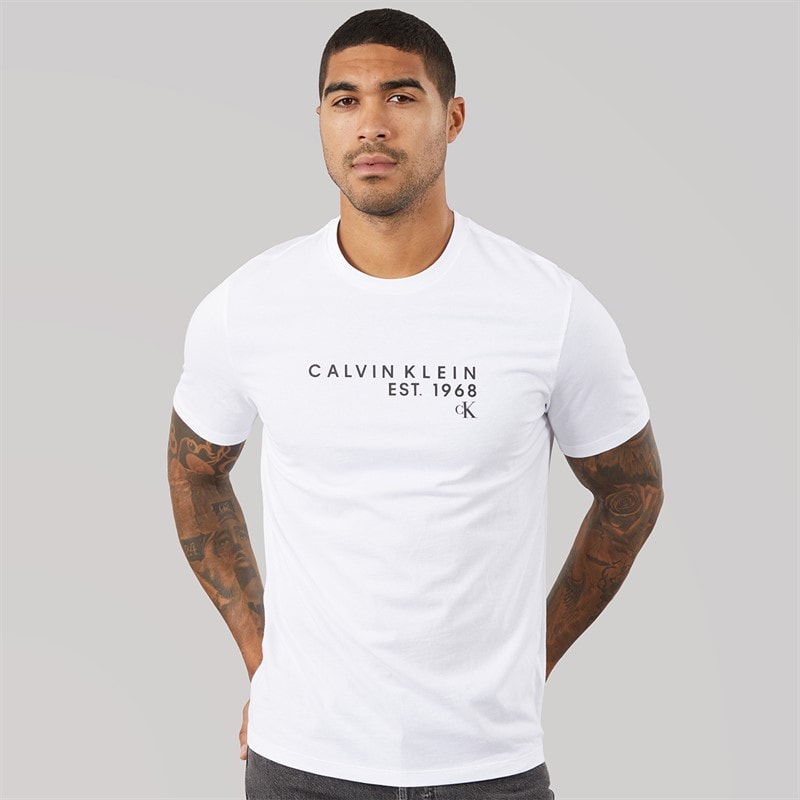 Calvin Klein Herre Laze T-shirt Hvid - Billede 3