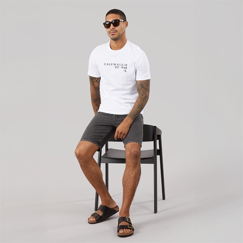 Calvin Klein Herre Laze T-shirt Hvid - Billede 4