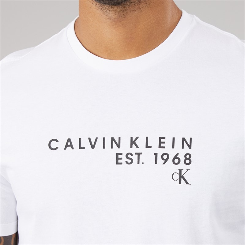 Calvin Klein Herre Laze T-shirt Hvid - Billede 5