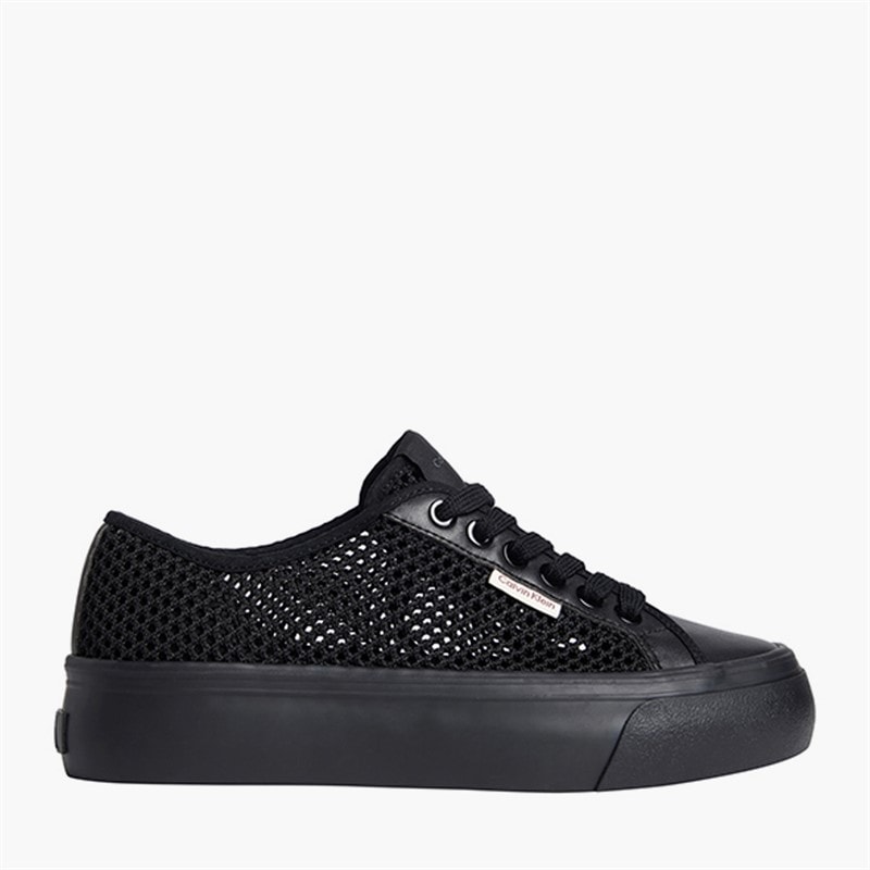 Calvin Klein Herre Dame Vulc Flatform Sneakers Triple Black