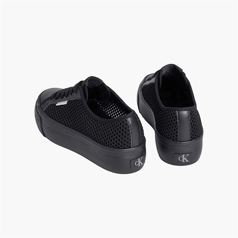 Calvin Klein Herre Dame Vulc Flatform Sneakers Triple Black - Billede 3