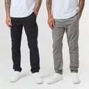 Closure London Herre Two Pack Classic Chino bukser Flerfarvet