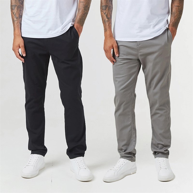 Closure London Herre Two Pack Classic Chino bukser Flerfarvet