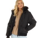 Closure London Dame Cropped Fur Parka Sort