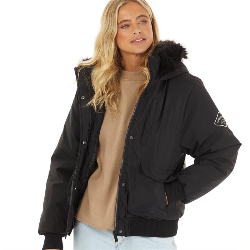Closure London Dame Cropped Fur Parka Sort