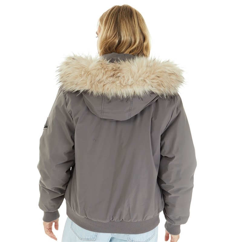 Closure London Dame Cropped Fur Parka Grå - Billede 2