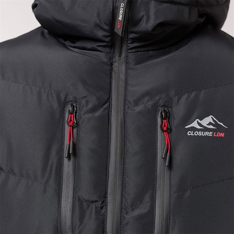Closure London Herre Tech Logo Puffer Jakke Sort - Billede 3