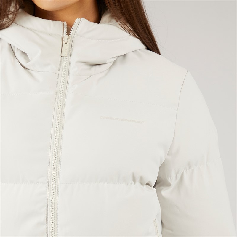 Closure London Dame Storm Cuff Kort Puffer Jakke Sten - Billede 3