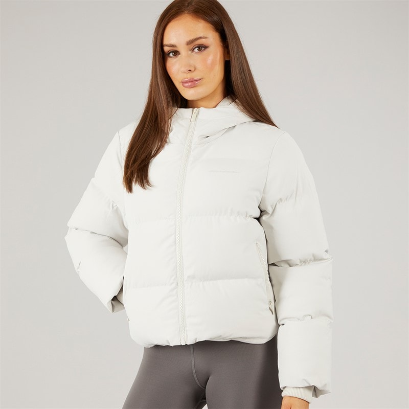 Closure London Dame Storm Cuff Kort Puffer Jakke Sten - Billede 5