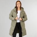 Closure London Dame lang split zoom puffer jakke Olive