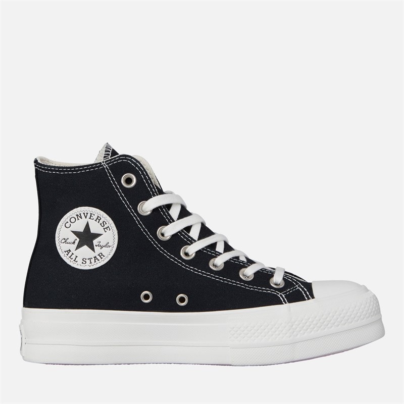 Converse Dame Chuck Taylor All Star Lift Platform Embroidered Crystals Basketballstøvler Sort
