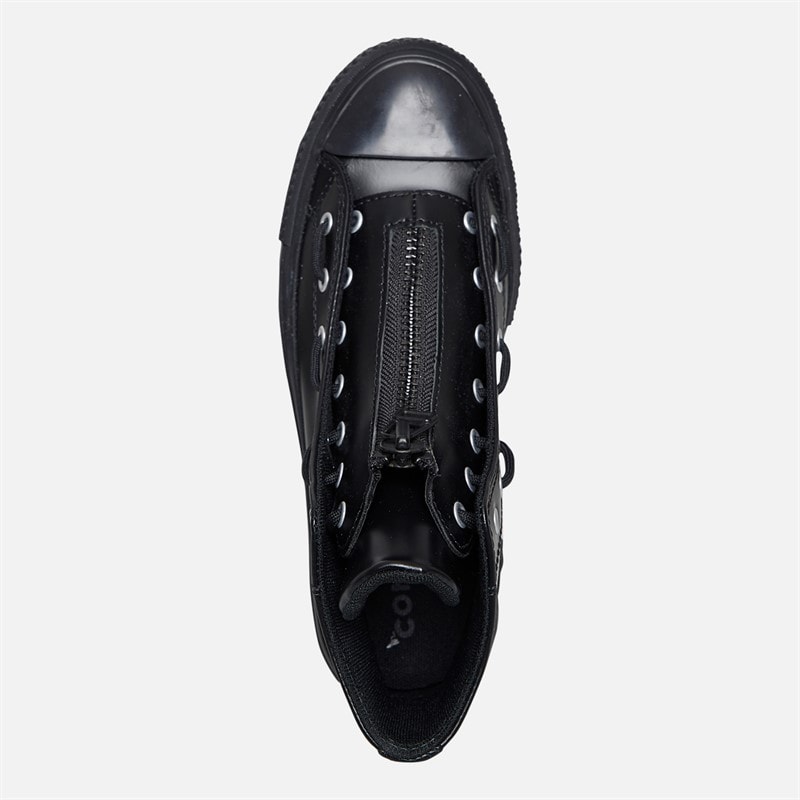 Converse Dame Chuck Taylor All Star Lift Hi Platform Læder Sneakers Sort / Total Eclipse / Sort - Billede 4