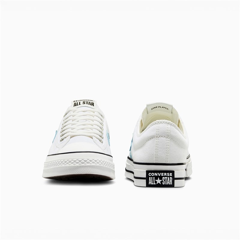 Converse Star Player 76 Ox Træningssko Hvid / Ocean Drip / Sort - Billede 3