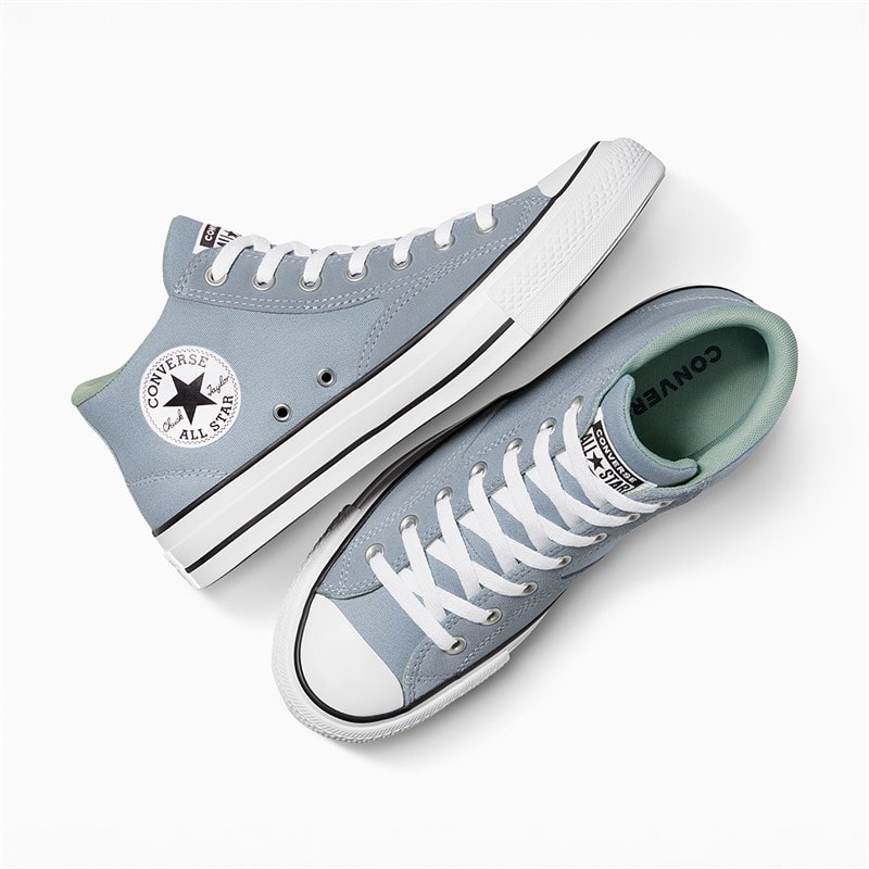 Converse Herre Chuck Taylor All Star Malden Street Mid Canvas og Suede Træningssko Wet Stone/White/Black - Billede 4