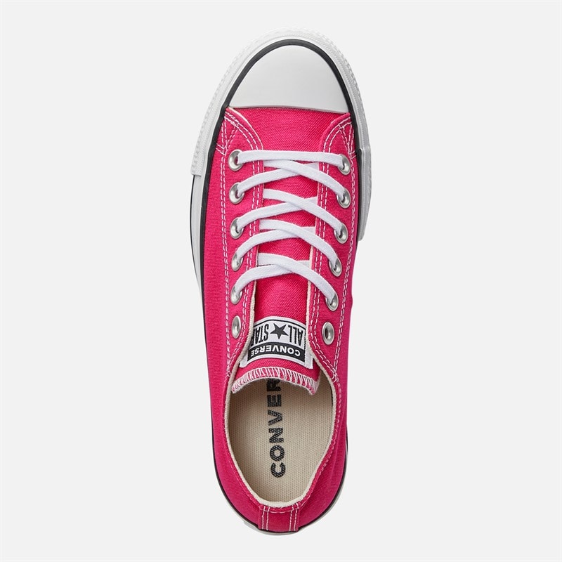 Converse Dame Chuck Taylor All Star Lift Platform Sneakers Cerise Pink/Hvid/Sort - Billede 4