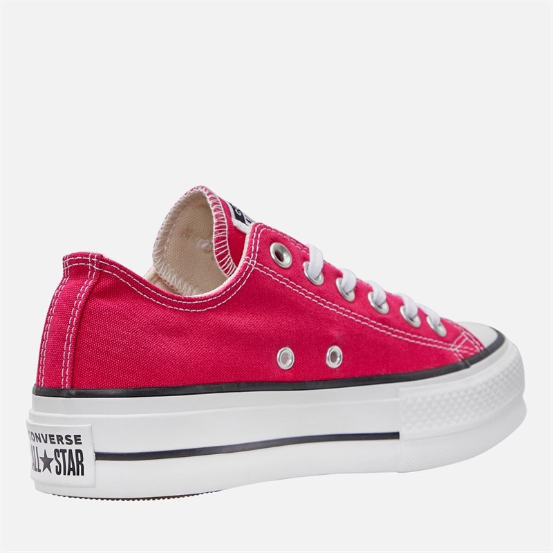 Converse Dame Chuck Taylor All Star Lift Platform Sneakers Cerise Pink/Hvid/Sort - Billede 5