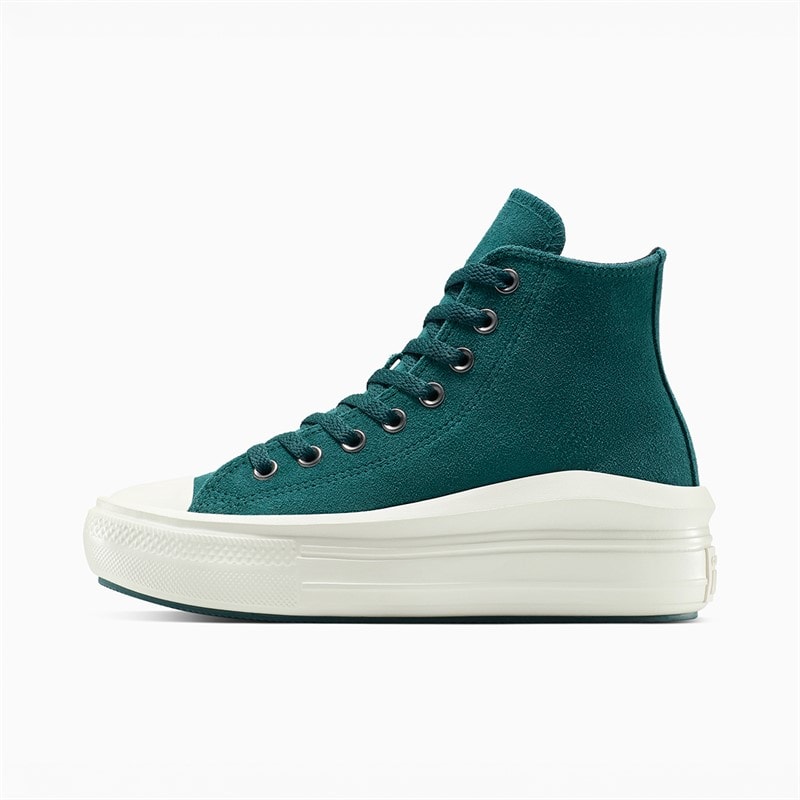 Converse Dame Chuck Taylor All Star Move Platform Ruskind Træningssko Darkly Jaded/Egret/Sort - Billede 5