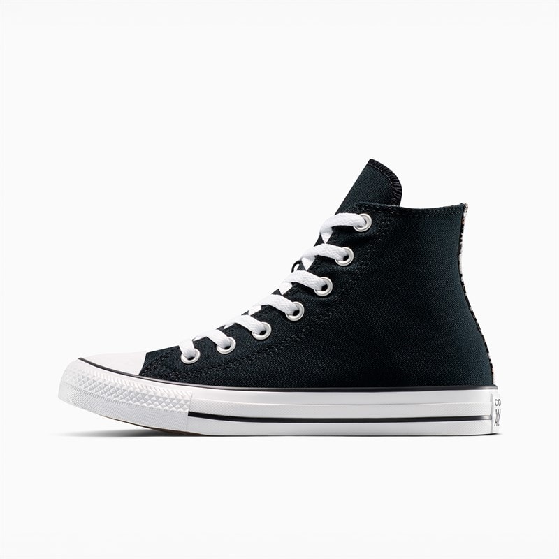 Converse Chuck Taylor All Star Hi Leopard Sko Sort/Coastal Dune/Egret - Billede 5