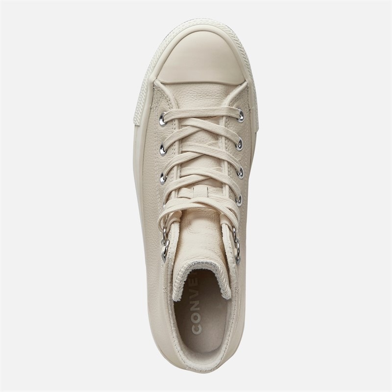 Converse Chuck Taylor All Star Hi Læder Sneakers Light Dune/Egret/Light Dune - Billede 4