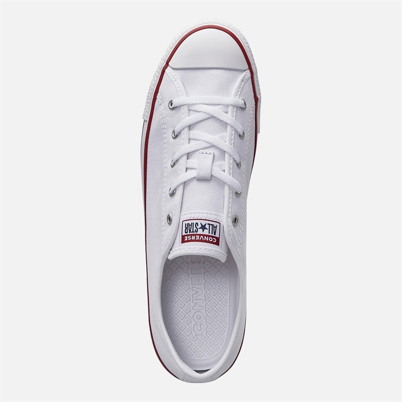 Converse Dame Chuck Taylor All Star Dainty Canvas Træningssko Hvid/Rød/Blå - Billede 4