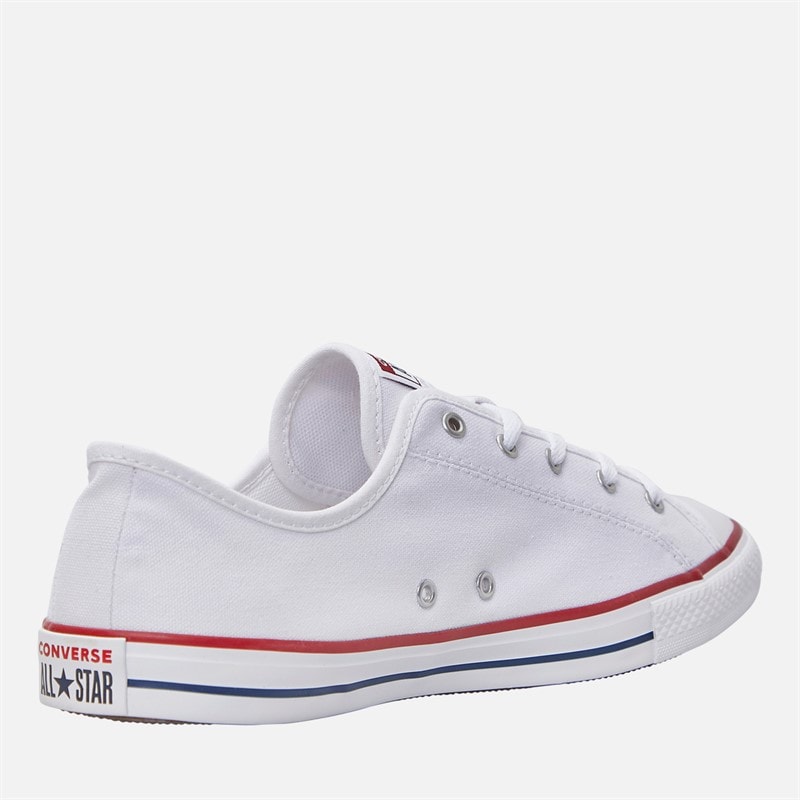 Converse Dame Chuck Taylor All Star Dainty Canvas Træningssko Hvid/Rød/Blå - Billede 5