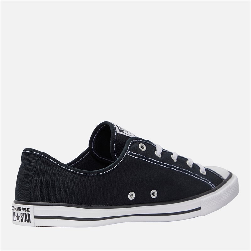 Converse Dame Chuck Taylor All Star Dainty Canvas Træningssko Sort/Hvid/Sort - Billede 5
