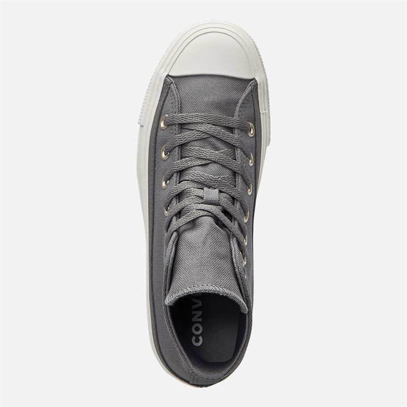 Converse Chuck Taylor All Star Hi Double Lace Træningssko Sharkskin/Vintage White - Billede 4