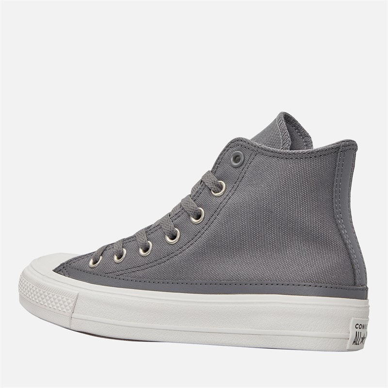 Converse Chuck Taylor All Star Hi Double Lace Træningssko Sharkskin/Vintage White - Billede 5