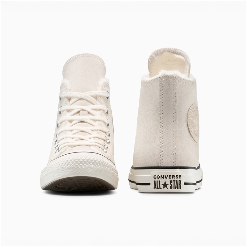 Converse Dame Chuck Taylor All Star Hi Cozy Suede Sneakers Light Dune/Egret/Egret - Billede 3