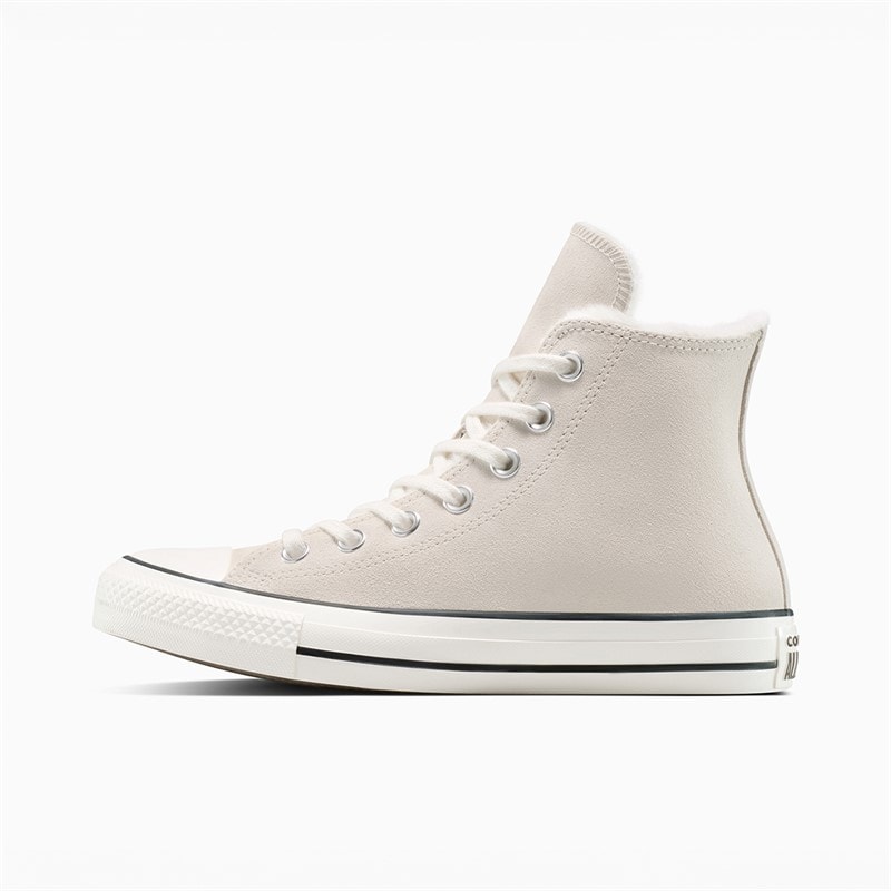 Converse Dame Chuck Taylor All Star Hi Cozy Suede Sneakers Light Dune/Egret/Egret - Billede 5