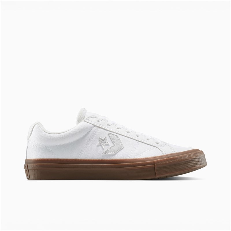 Converse Herre Sport Afslappede Sneakers Hvid/Barely Grey/Gum - Billede 5