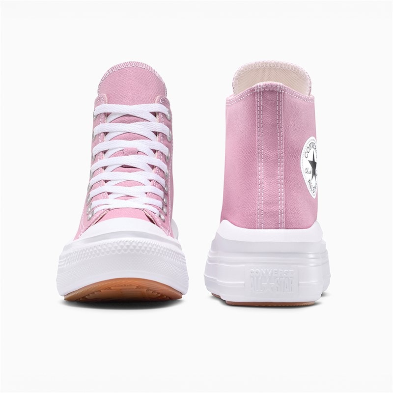 Converse Dame Chuck Taylor All Star Move Platform Træningssko Cliffside Rose/Hvid/Sort - Billede 3