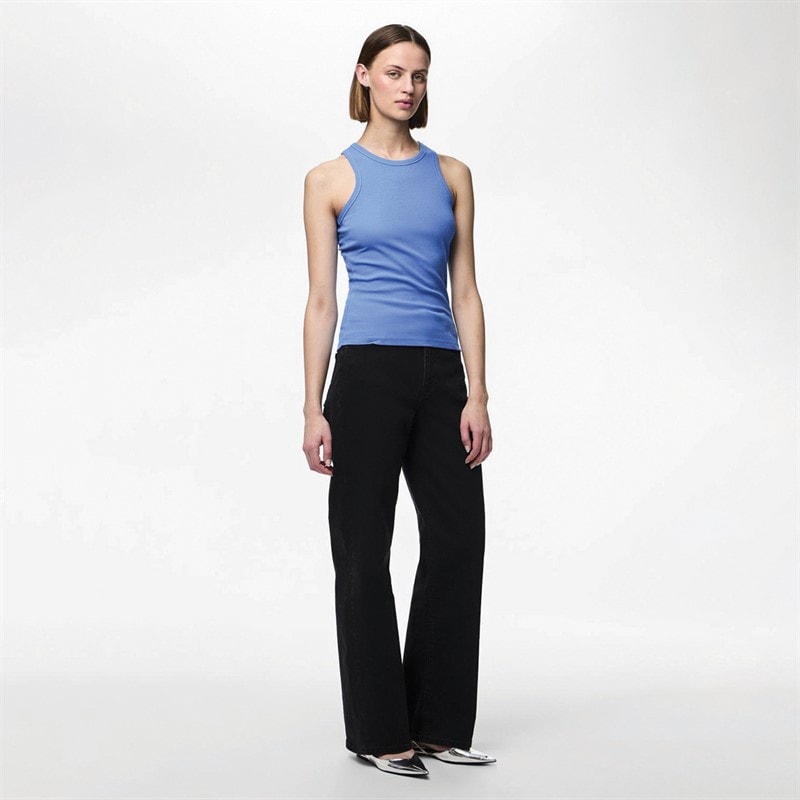 Pieces Dame Ruka Boxer Tanktop Fransk Blå - Billede 4