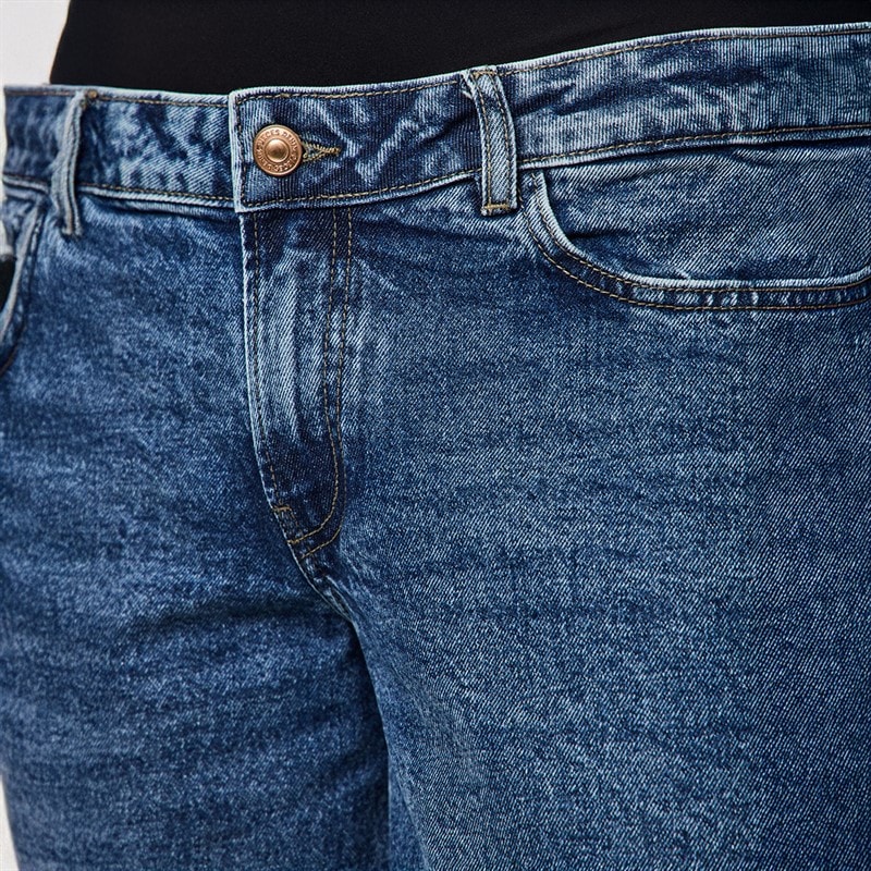 Pieces Dame Selma vide bukser Medium Blue Denim - Billede 4