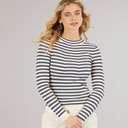 Pieces Dame Crista O Hals Strikket Sweater Ombre Blue