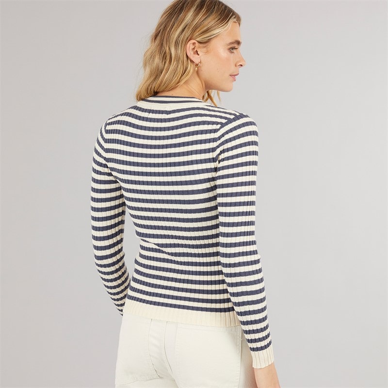 Pieces Dame Crista O Hals Strikket Sweater Ombre Blue - Billede 2