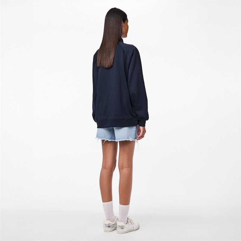 Pieces Dame Chilli Halv lynlås sweatshirt Sky Captain - Billede 3